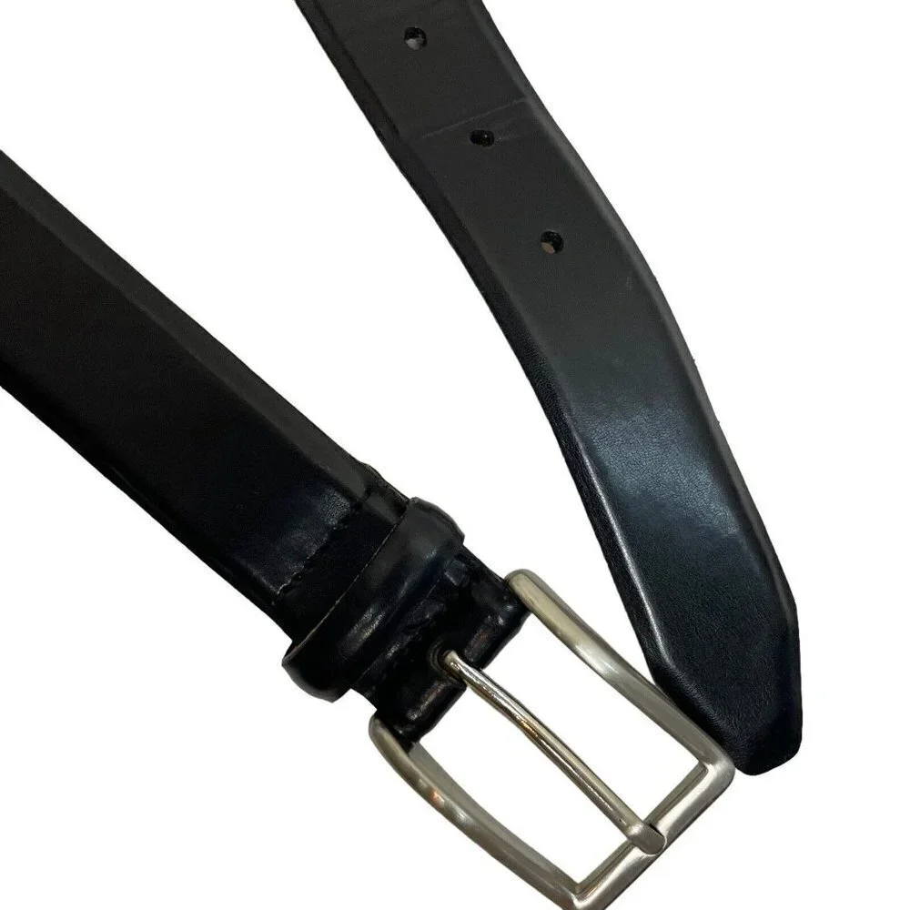 Martin Dingman Black Milled Finish Imported Leather Lining Men's Size 42‎ Belt